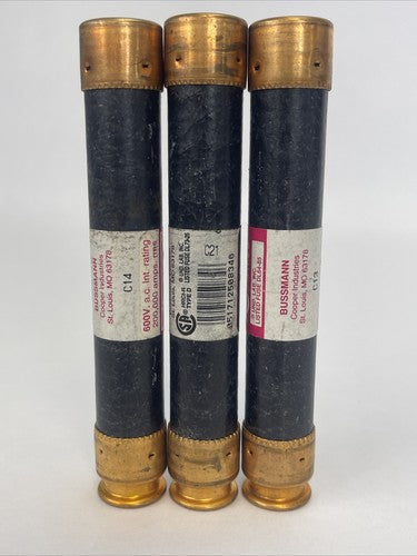 BUSSMANN FRS-R-30 FUSETRON 30AMP 600VAC CURRENT LIMITING FUSE (LOT OF 3)3