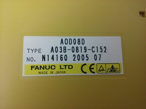 FANUC A0D08D TYPE A03B-0819-C152 INTERFACE MODULE, USED, MISSING FRONT COVER 1