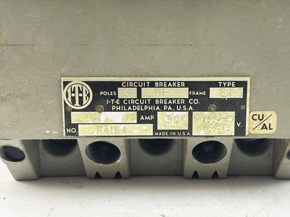 ITE / SIEMENS - HF3-B070 - CIRCUIT BREAKER - 70 AMP, 250 DC, 600 VAC, 3 POLE2