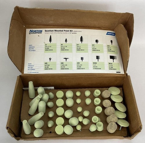 NORTON QUANTUM 69083147810 QUANTUM MOUNTED POINT KIT (MISSING 1 A5)0