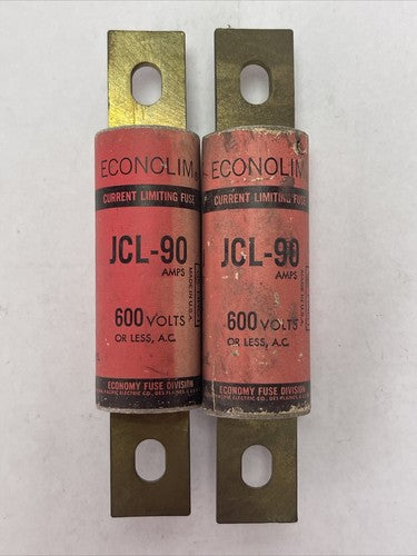 ECONOLIM JCL-90 CURRENT LIMITING FUSE 90AMP 600VAC (LOT OF 2)0
