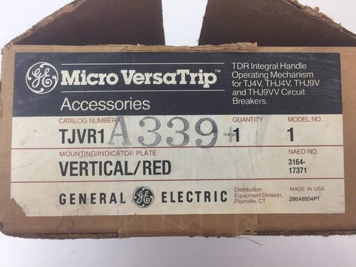 GE TJVR1A339 MICRO VERSATRIP TDR INTEGRAL HANDLE OPERATING MECHANISM VERTICAL0