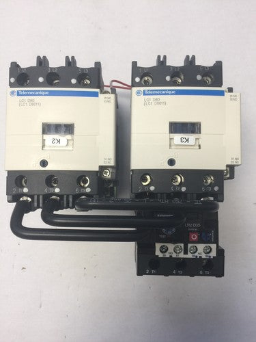 TELEMECANIQUE LC1 D80 REVERSING CONTACTOR LR2 D35 OVERLOAD LR2 D3559 LX1 D6 G70