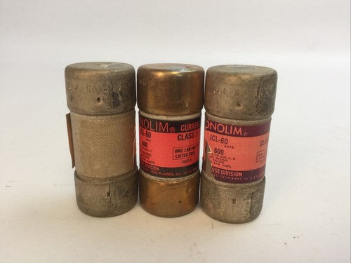 ECONOLIM JCL-60 FUSE 60AMP 600VAC (LOT OF 3)0