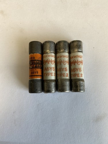 Shawmut Amp-trap A6Y6 Type 2 6A 600V Fuse "Lot of 4"0