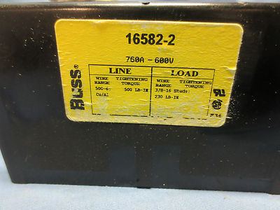 BUSS 16582-2 760A-600V POWER DISTRIBUTION BLOCK1