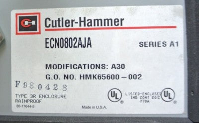CUTLER-HAMMER ECN0802AJA - NEMA FREEDOM STARTER, 1-PH, 120V COIL NEW SURPLUS1