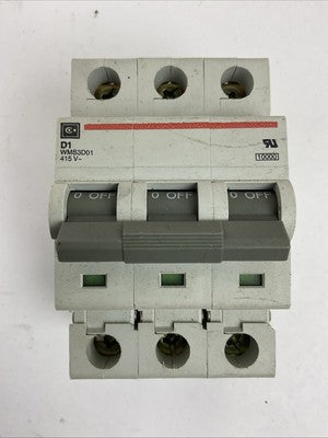 CUTLER HAMMER WMS3D01 CIRCUIT BREAKER 1A 3POLE 415VAC0