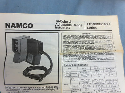 NAMCO EP110-42001 POLARIZED VISIBLE LIGHT PHOTOSWITCH / SENSOR - NEW SURPLUS5