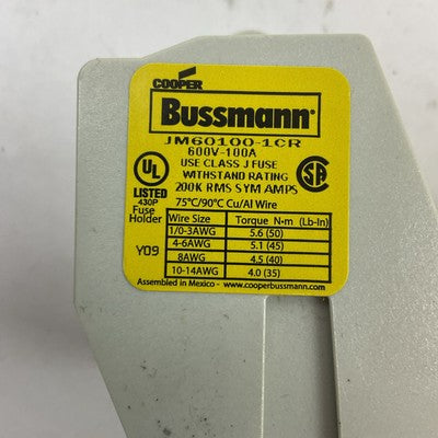 BUSSMANN JM60100-1CR FUSE HOLDER 600V 100A 1POLE1
