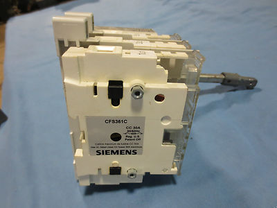 SIEMENS CFS-CC-30A DISCONNECT SWITCH 30AMP 3POLE 600VAC 250VDC2