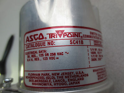 ASCO SC41B SWITCH UNIT & TRANSDUCER COMBO for 2-STAGE DUAL ADJ. PRESSURE SWITCH1