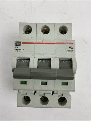 CUTLER HAMMER WMS3D04 CIRCUIT BREAKER 4A 3POLE 415VAC0