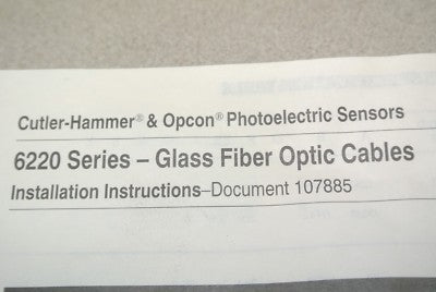 CUTLER-HAMMER & OPCON FIBER OPTIC CABLE / 3-ft. / .125 TIP  /  NEW SURPLUS6