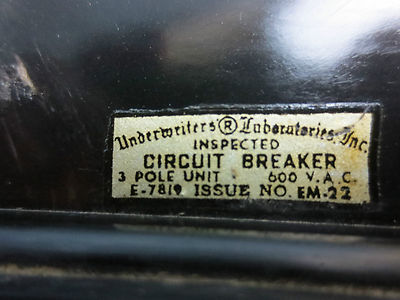 WESTINGHOUSE JA3125X MOLDED CASE CIRCUIT BREAKER 125A 600VAC 3-POLE3