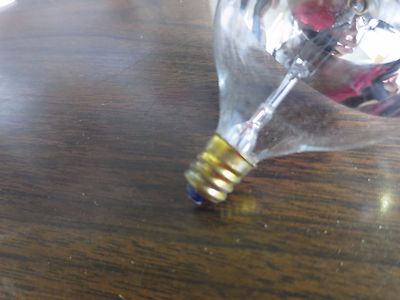 ABCO 03152 HALF CHROME LIGHT BULB - 40W, 120V - G-16-1/2 - CANDELABRA BASE - NEW2