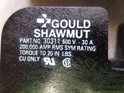 GOULD SHAWMUT 30311 & CONNECTRON M631-66 FUSE HOLDERS - 600V, 30A  - LOT of 172