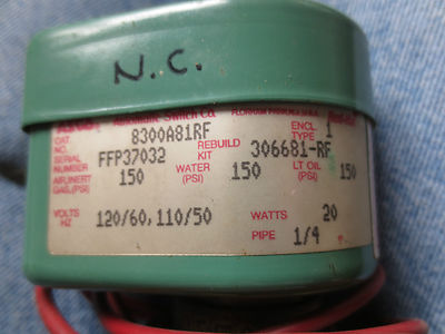 ASCO 8300A1RF SOLENOID VALVE - 110/120 50/60 1/4" PIPE 20W 150psi - NEW SURPLUS0