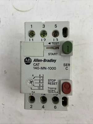 ALLEN BRADLEY 140-MN-1000 MANUAL MOTOR STARTER SER C 25A 600V 3PH 20HP0