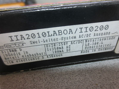 EFECTOR IIA2010LABOA/SL/LS-300-L/II0200 INDUCTIVE PROXIMITY SWITCH - NEW SURPLUS3