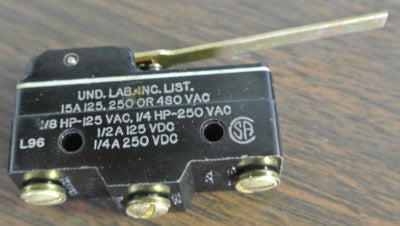 MICROSWITCH BZ-2RW55-A2 - LIMIT SWITCH - 15A @ 125, 250 or 480VAC - LOT of 3 NEW2