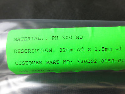 HANOVIA UV 320292-0150-01 SLEEVE 32mm x 1.5mm X 150mm CLEAR LIGHTING PH 300 ND1