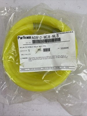 PARFLEX A0812-MC8-ML8 NYLON FS W/ MALE RIG & SWIV FTG AIR HOSE0