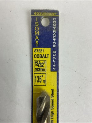 EAZYPOWER 87221 COBALT 13/32" 10.3mm 135°sp ISOMAX DRILL BIT CONTRACTOR QUALITY1