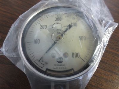 USG / AMETEK 154599 / GRAINGER 1X698 LIQUID-FILLED GAUGE - 2-1/2" 1/4 ANPT 0-6000