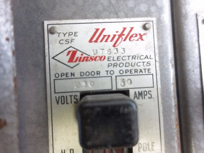 ZINSCO UT633 - TYPE CFS UNIFLEX BUS PLUG - 230V, 60A, 3-POLE1