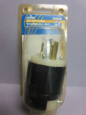 LEVITON 2321 / L6-20P / R01-2321 LOCKING NYLON PLUG 20A, 250V - NEW SURPLUS0