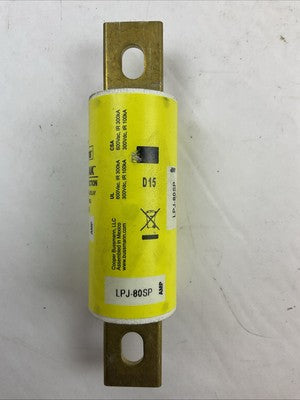 COOPER BUSSMANN LPJ-80SP LOW-PEAK DUAL-ELEMENT CLASS J FUSE 80AMP 600VAC 300VDC2