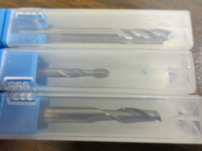 RAPIDKUT CUTTING TOOLS, LOT of 3 END MILLS 3/16" 4F SE, 1/8" 2F SE BE, 3/16" 2E.1