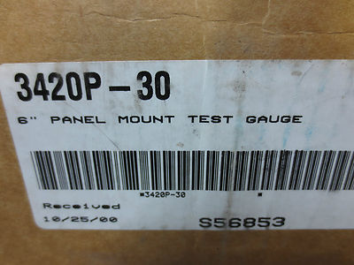 AMETEK 3420P-30 PANEL-MOUNT TEST GAUGE - 30psi, 5" - RECALIBRATED 1/2ANPT2