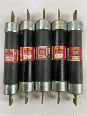 FUSETRON FRS-R 70 TIME DELAY DUAL ELEMENT 600VAC 70A CLASS K5 FUSE (LOT OF 5)0