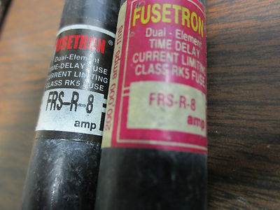 BUSSMANN FRS-R-8 FUSETRON TIME-DELAY FUSE 8A 600VAC 300VDC0