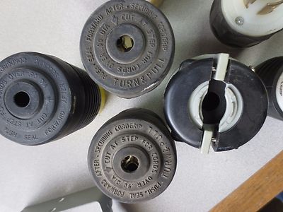 MIXED LOT of ELECTRICAL PLUGS and RECEPTACLES - VERY GOOD - LOT of 186