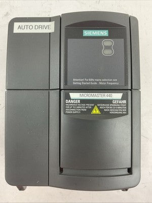 SIEMENS 6SE6440-2UC21-5BA1 MICROMASTER 440 AC DRIVE 200-240V 14.4/8.3A 47-63HZ0