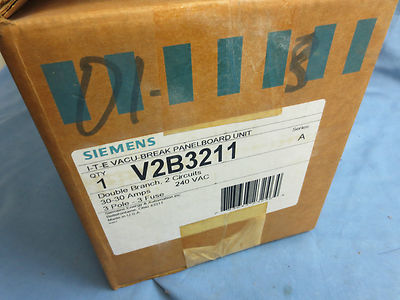I-T-E SIEMENS V2B3211 VACU-BREAK PANELBOARD UNIT, 240VAC 30-30A 2-CIRCUIT SWITCH3