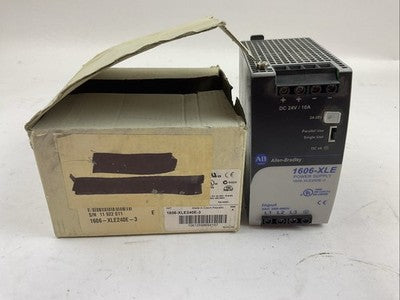 ALLEN BRADLEY 1606-XLE240E-3 DC POWER SUPPLY SER A OUTPUT 24-28VDC 10-8.6A0