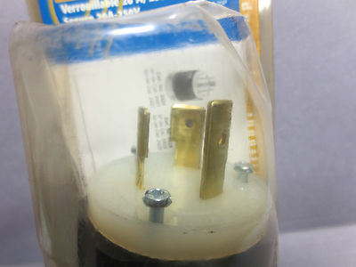 LEVITON 2321 / L6-20P / R01-2321 LOCKING NYLON PLUG 20A, 250V - NEW SURPLUS3