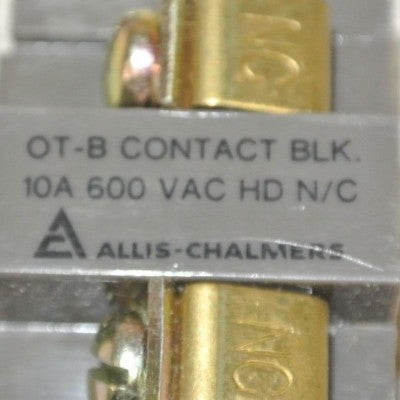 ALLIS-CHALMERS 25-120-276-002 CONTACT BLOCK / 600VAC / 10A / N.C. / NEW SURPLUS 1
