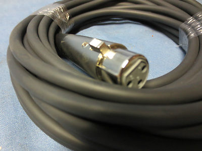 10-FT 3P XLR MICROPHONE FEMALE to RCA MALE PLUG CORD / CABLE BLACK - NEW in BAG1