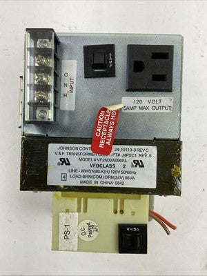 JOHNSON CONTROLS 24-10113-3 REV C V&F TRANSFOMER J4PSC1 REV 5 VF2N02A096KL 96VA0