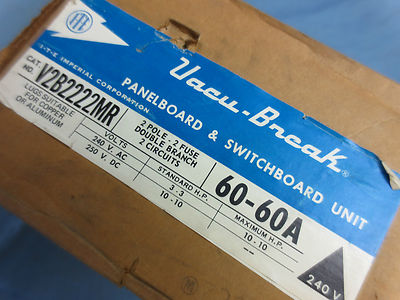 I-T-E V2B2222MR VACU-BREAK PANELBOARD & SWITCHBOARD UNIT 240V 60-60A NEW SURPLUS4