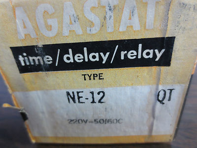 AGASTAT NE-12QT TIME DELAY RELAY - 220V, 50/60Hz -HAS CRACK SEE PHOTOS7