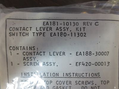 NAMCO EA181-10130 Rev. C CONTACT LEVER ASSY KIT for EA180-11302 - NEW SURPLUS0