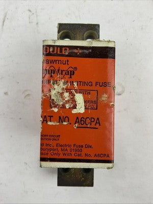 GOULD SHAWMUT AMP-TRAP A6CPA CURRENT LIMITING FUSE0