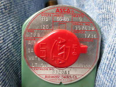 ASCO 8320A1 - VALVE - 110/120, 50/60, 1/8" PIPE, 1/16" ORIFICE, 9W - NEW SURPLUS0