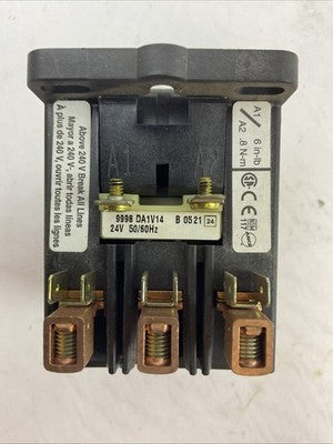 SQUARE D 8910DPA43V14 SER B 600VAC 50A 20HP CONTACTOR 9998 DA1V14 24V COIL3